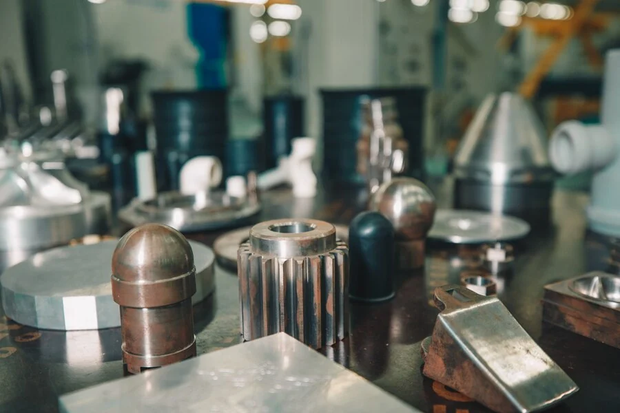 Collection of precision machined metal components